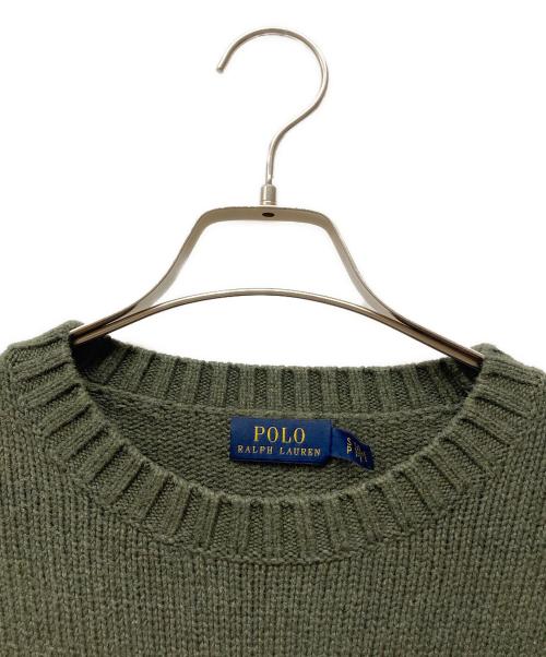 POLO RALPH LAUREN（ポロ・ラルフローレン）POLO RALPH LAUREN (ポロ・ラルフローレン) ポロベアニット オリーブ サイズ:Sの古着・服飾アイテム