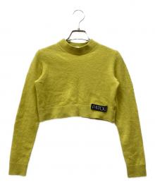 patou（パトゥ）の古着「カシミヤ混クロップドニット」｜イエロー