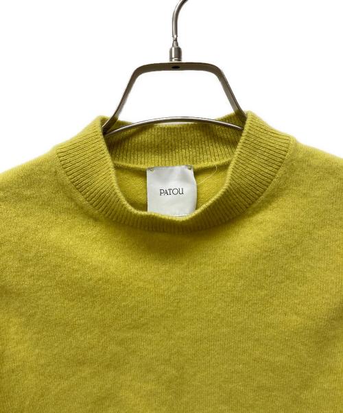 patou（パトゥ）patou (パトゥ) カシミヤ混クロップドニット イエロー サイズ:Sの古着・服飾アイテム
