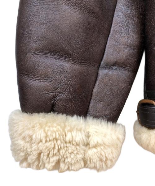 NO BRAND（ノーブランド）NO BRAND (ノーブランド) フライトムートンジャケット ブラウン サイズ:Ⅼの古着・服飾アイテム