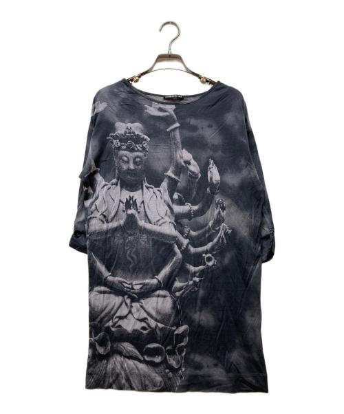 VIVIENNE TAM（ヴィヴィアンタム）VIVIENNE TAM (ヴィヴィアンタム) 大仏プリントパワーネットカットソー グレーの古着・服飾アイテム
