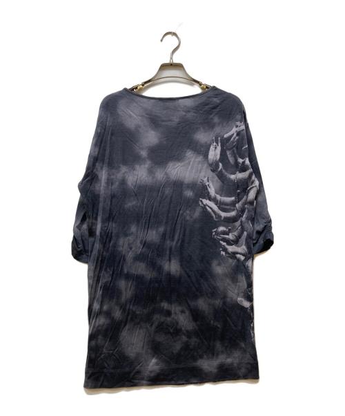 VIVIENNE TAM（ヴィヴィアンタム）VIVIENNE TAM (ヴィヴィアンタム) 大仏プリントパワーネットカットソー グレーの古着・服飾アイテム