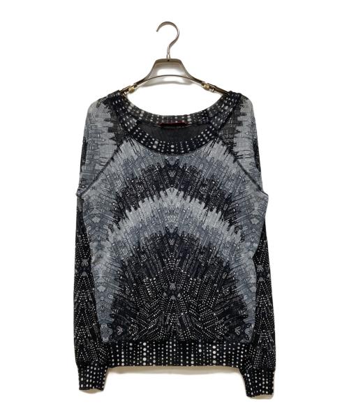 VIVIENNE TAM（ヴィヴィアンタム）VIVIENNE TAM (ヴィヴィアンタム) デザインパワーネットブラウス ブラック サイズ:０の古着・服飾アイテム