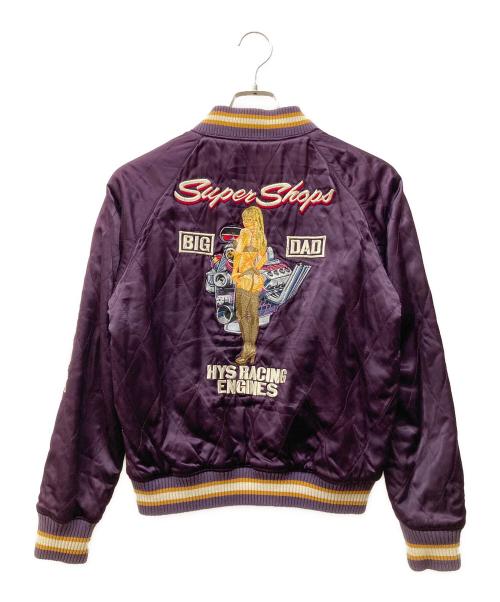 Hysteric Glamour（ヒステリックグラマー）Hysteric Glamour (ヒステリックグラマー) 別珍×キルト リバーシブルブルゾン ネイビー×パープル サイズ:SIZE Freeの古着・服飾アイテム