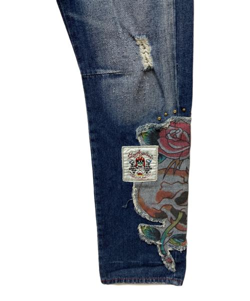 ED HARDY by CHRISTIAN AUDIGIER（エドハーディー）ED HARDY by CHRISTIAN AUDIGIER (エドハーディー) カスタムデニムパンツ インディゴ サイズ:30の古着・服飾アイテム