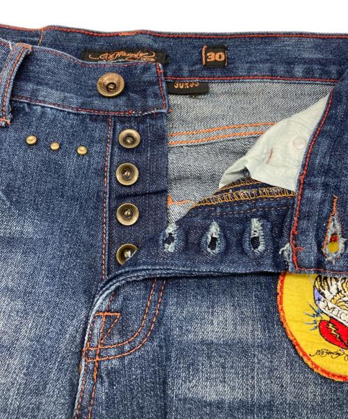 ED HARDY by CHRISTIAN AUDIGIER（エドハーディー）ED HARDY by CHRISTIAN AUDIGIER (エドハーディー) カスタムデニムパンツ インディゴ サイズ:30の古着・服飾アイテム