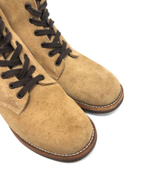 PISTOLERO（ピストレロ）PISTOLERO (ピストレロ) PLAIN TOE LACE UP BOOTS ブラウン サイズ:8 1/2の古着・服飾アイテム