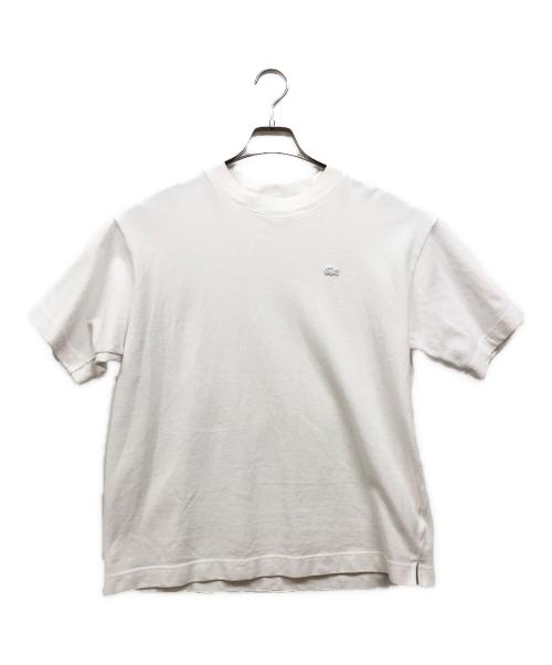 LACOSTE（ラコステ）LACOSTE (ラコステ) Doors (ドアーズ) moss stitch ShortSleeve T-shirtsモスステッチ ショートスリーブ ティーシャツ ホワイト サイズ:3の古着・服飾アイテム
