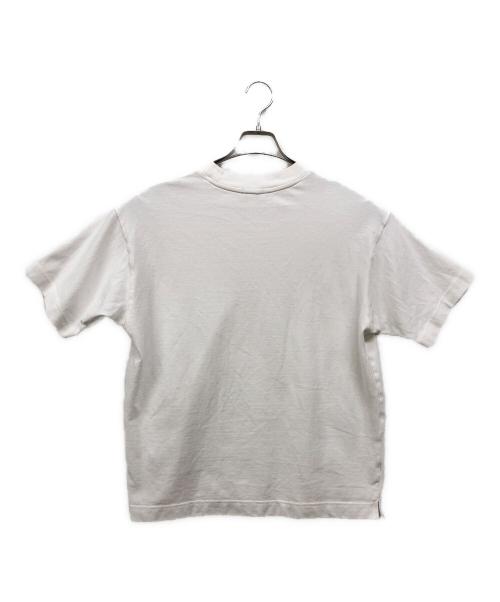 LACOSTE（ラコステ）LACOSTE (ラコステ) Doors (ドアーズ) moss stitch ShortSleeve T-shirtsモスステッチ ショートスリーブ ティーシャツ ホワイト サイズ:3の古着・服飾アイテム