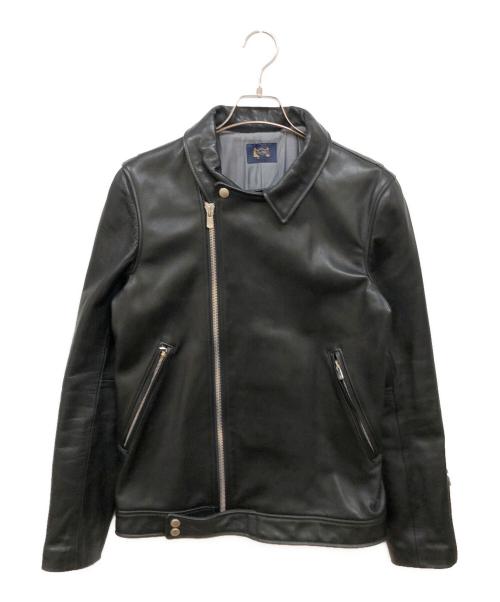 ONOFF（オノフ）ONOFF (オノフ) ホースレザーダブルレザージャケット ブラック サイズ:Mの古着・服飾アイテム