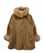 MaxMaraマックスマーラ）の古着「カシミヤ混フードファーキルティングコート」｜ブラウン