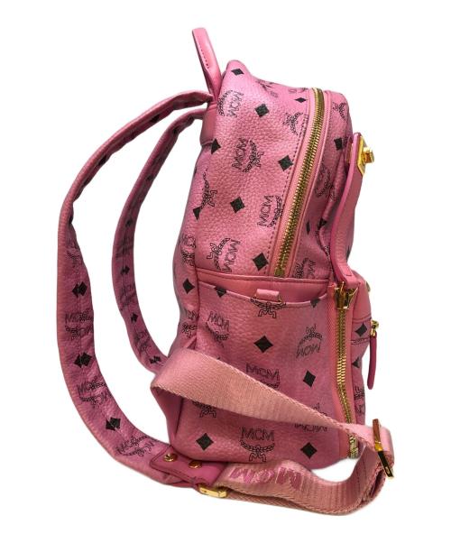 MCM（エムシーエム）MCM (エムシーエム) ヴィセトス スタッズ バックパック ピンクの古着・服飾アイテム