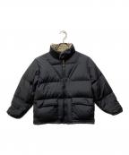 Burberry'sバーバリー）の古着「ノヴァチェックライニングダウンジャケット」｜ブラック×イエロー