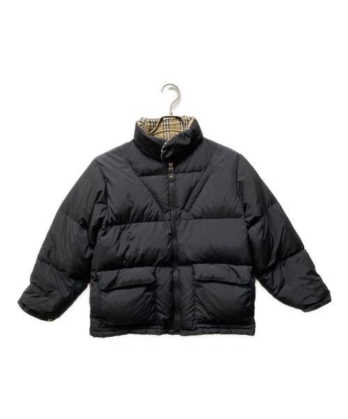 Burberry's（バーバリー）Burberry's (バーバリーズ) ノヴァチェックライニングダウンジャケット ブラック×イエロー サイズ:size140の古着・服飾アイテム