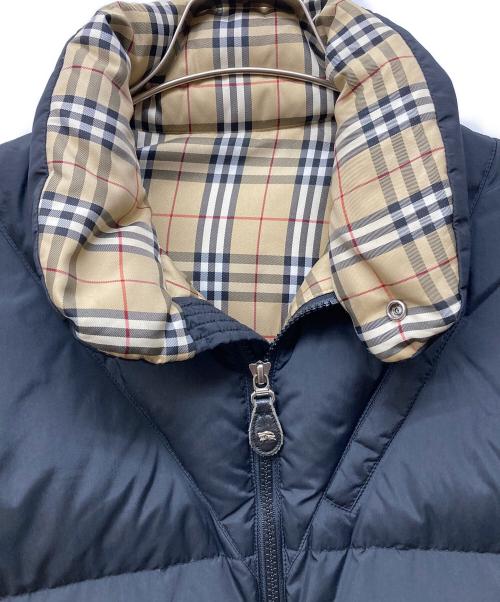 Burberry's（バーバリー）Burberry's (バーバリーズ) ノヴァチェックライニングダウンジャケット ブラック×イエロー サイズ:size140の古着・服飾アイテム