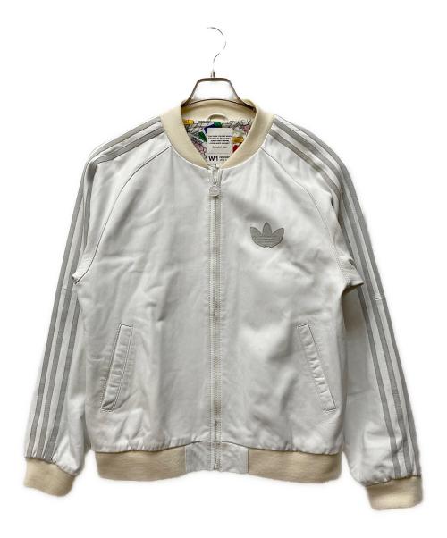 adidas Originals（アディダスオリジナル）adidas originals (アディダスオリジナル) 00s レザートラックジャケット ホワイト サイズ:Mの古着・服飾アイテム