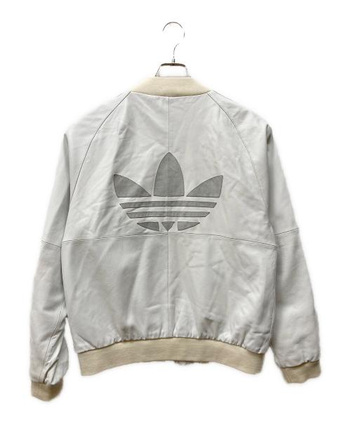 adidas Originals（アディダスオリジナル）adidas originals (アディダスオリジナル) 00s レザートラックジャケット ホワイト サイズ:Mの古着・服飾アイテム