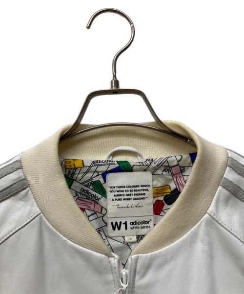 adidas Originals（アディダスオリジナル）adidas originals (アディダスオリジナル) 00s レザートラックジャケット ホワイト サイズ:Mの古着・服飾アイテム