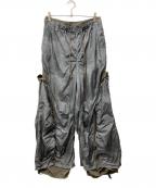 GRANCYグランシー）の古着「Button Layered Design Nylon Pants」｜グレー