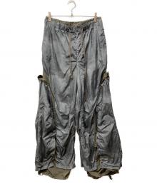 GRANCY（グランシー）の古着「Button Layered Design Nylon Pants」｜グレー