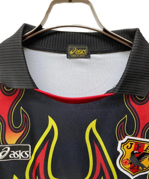asics（アシックス）asics (アシックス) 98年 FIFA フランスWC 日本代表 GK シャツ ブラック×レッド サイズ:Lの古着・服飾アイテム