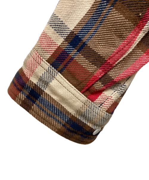 A BATHING APE（ア ベイシング エイプ）A BATHING APE (ア ベイシング エイプ) ヘビーチェックネルシャツ ブラウン サイズ:SIZE Lの古着・服飾アイテム