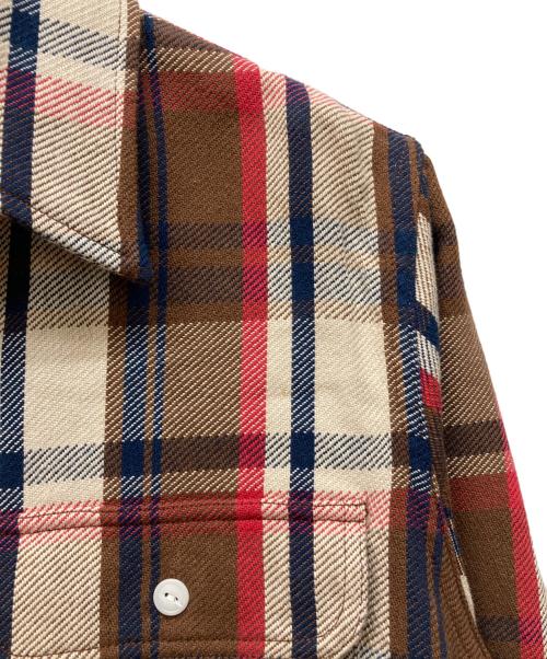 A BATHING APE（ア ベイシング エイプ）A BATHING APE (ア ベイシング エイプ) ヘビーチェックネルシャツ ブラウン サイズ:SIZE Lの古着・服飾アイテム