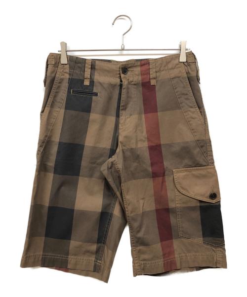 BURBERRY LONDON（バーバリーロンドン）BURBERRY LONDON (バーバリーロンドン) メガチェックカーゴショーツ カーキ サイズ:Mの古着・服飾アイテム