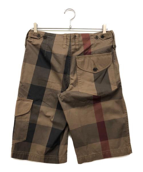 BURBERRY LONDON（バーバリーロンドン）BURBERRY LONDON (バーバリーロンドン) メガチェックカーゴショーツ カーキ サイズ:Mの古着・服飾アイテム