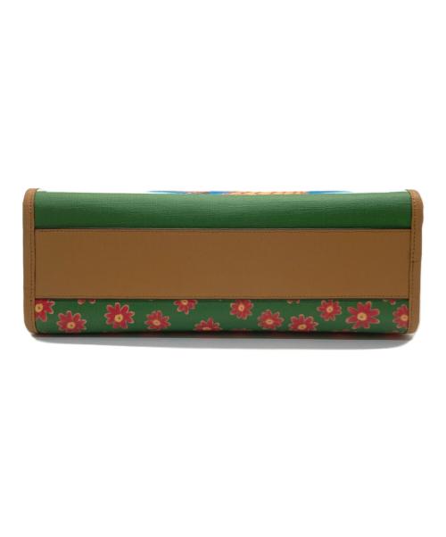 GUCCI（グッチ）GUCCI (グッチ) チルドレンズ キトゥン キャット 2WAYバッグ グリーン×ブラウンの古着・服飾アイテム