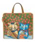 GUCCI（グッチ）の古着「チルドレンズ キトゥン キャット 2WAYバッグ」｜グリーン×ブラウン