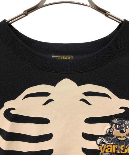 VANSON（バンソン）VANSON (バンソン) GALFY (ガルフィー) JACKROSE (ジャックローズ) 骨犬TEE ブラック サイズ:ＸＬの古着・服飾アイテム