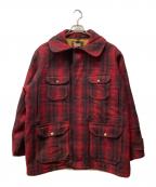 WOOLRICHウールリッチ）の古着「バッファローチェックハンティングジャケット」｜レッド