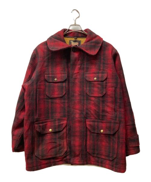 WOOLRICH（ウールリッチ）WOOLRICH (ウールリッチ) バッファローチェックハンティングジャケット レッド サイズ:SIZE 46の古着・服飾アイテム