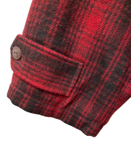 WOOLRICH（ウールリッチ）WOOLRICH (ウールリッチ) バッファローチェックハンティングジャケット レッド サイズ:SIZE 46の古着・服飾アイテム