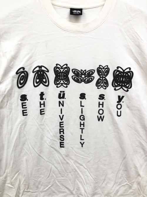 stussy（ステューシー）stussy (ステューシー) UNIVERSE Tシャツ ホワイト サイズ:XLの古着・服飾アイテム