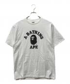 A BATHING APE×ATMOSア ベイシング エイプ×アトモス）の古着「G-SNK COLLEGE TEE」｜ホワイト
