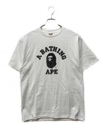 A BATHING APE×ATMOS（ア ベイシング エイプ×アトモス）の古着「G-SNK COLLEGE TEE」｜ホワイト