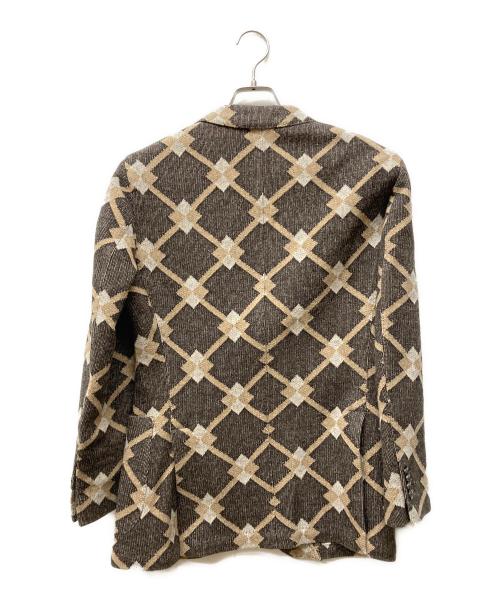 GABRIELE PASINI（ガブリエレパジーニ）GABRIELE PASINI (ガブリエレパジーニ) 総柄テーラードジャケット ブラウン サイズ:SIZE 44Rの古着・服飾アイテム