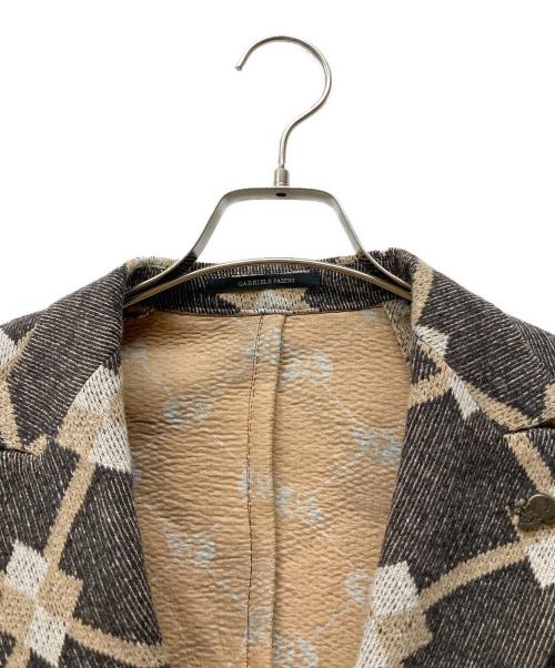 GABRIELE PASINI（ガブリエレパジーニ）GABRIELE PASINI (ガブリエレパジーニ) 総柄テーラードジャケット ブラウン サイズ:SIZE 44Rの古着・服飾アイテム