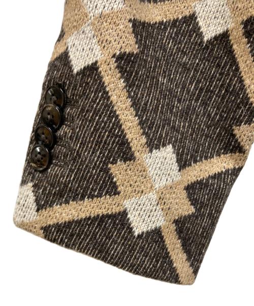 GABRIELE PASINI（ガブリエレパジーニ）GABRIELE PASINI (ガブリエレパジーニ) 総柄テーラードジャケット ブラウン サイズ:SIZE 44Rの古着・服飾アイテム