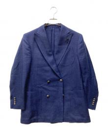 LARDINI（ラルディーニ）の古着「銀ボタンダブルテーラードジャケット」｜ネイビー