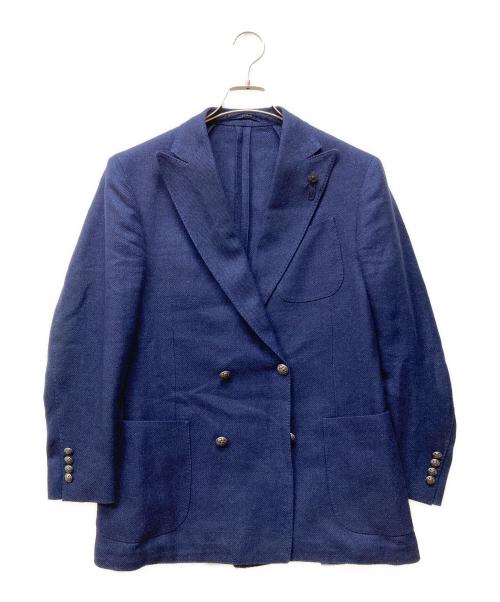 LARDINI（ラルディーニ）LARDINI (ラルディーニ) 銀ボタンダブルテーラードジャケット ネイビー サイズ:SIZE 48の古着・服飾アイテム