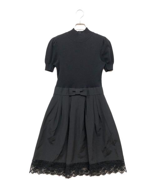 M'S GRACY（エムズグレイシー）M'S GRACY (エムズグレイシー) ドッキングリボン ワンピース ブラック サイズ:38の古着・服飾アイテム
