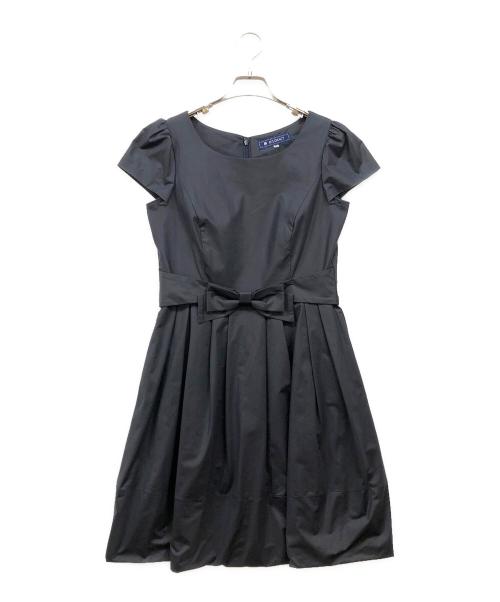 M'S GRACY（エムズグレイシー）M'S GRACY (エムズグレイシー) リボンブラウスワンピース ネイビー サイズ:40の古着・服飾アイテム