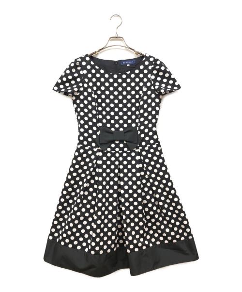 M'S GRACY（エムズグレイシー）M'S GRACY (エムズグレイシー) リボンドットワンピース ブラック サイズ:38の古着・服飾アイテム