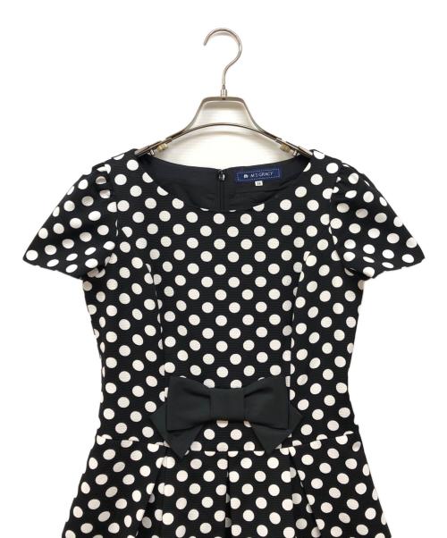 M'S GRACY（エムズグレイシー）M'S GRACY (エムズグレイシー) リボンドットワンピース ブラック サイズ:38の古着・服飾アイテム