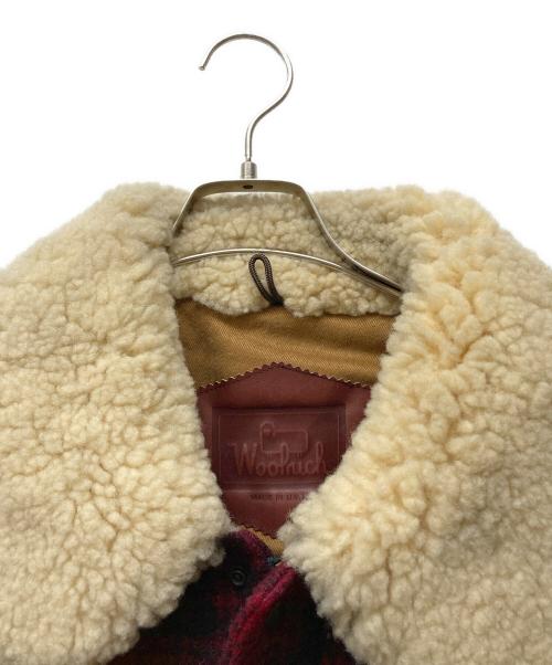 WOOLRICH（ウールリッチ）WOOLRICH (ウールリッチ) チェックボアコート レッド サイズ:SIZE Lの古着・服飾アイテム