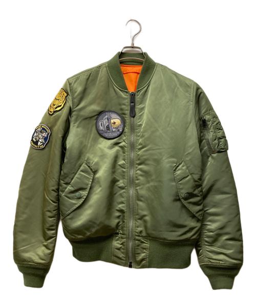 ALPHA INDUSTRIES（アルファインダストリーズ）ALPHA INDUSTRIES (アルファインダストリーズ) MA-1 フライトジャケット オリーブ サイズ:Mの古着・服飾アイテム