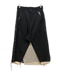 sulvam×BED J.W. FORD（サルバム×ベッドフォード）の古着「再構築ワイドパンツ」｜ブラック
